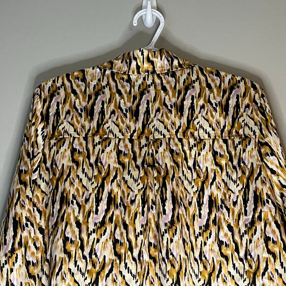 NWT! Boohoo Brown / Pink / Black Animal Print Blouse Size 8 - Picture 9 of 16